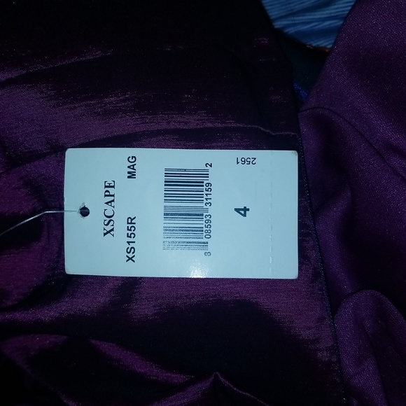 VTG Xscape Wine Color Dress Size 4 NWT Homecoming Prom Graduation‎ Ball Gala - Picture 14 of 16